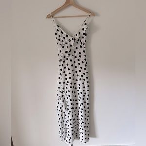 Polka Dot Ruffle Maxi Dress Size Medium